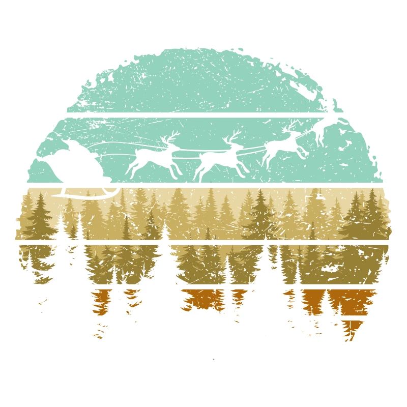 Hirsch Wald Streifen Silhouette