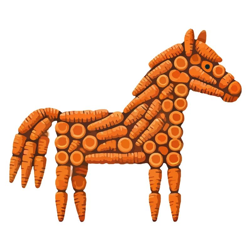 Carrot horse pattern
