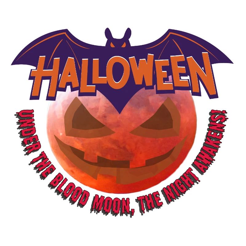 Halloween Blutmond Kürbis