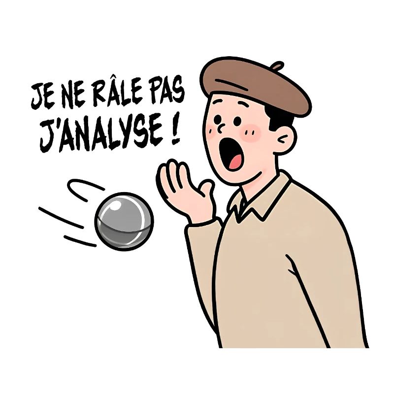 Petanque-Spieler, der sich beschwert