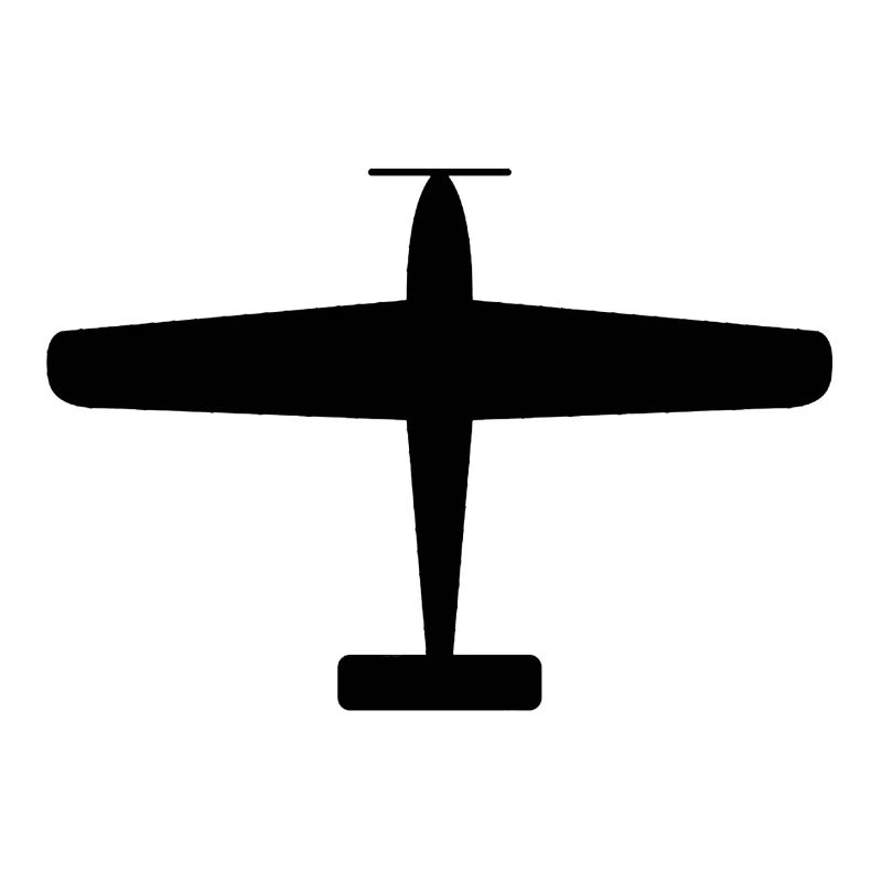 Schwarze Flugzeug-Silhouette