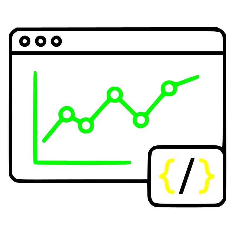Web Analyse Chart Coding Browser Vektor