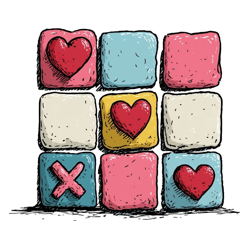 Herz XOXO PopArt Muster
