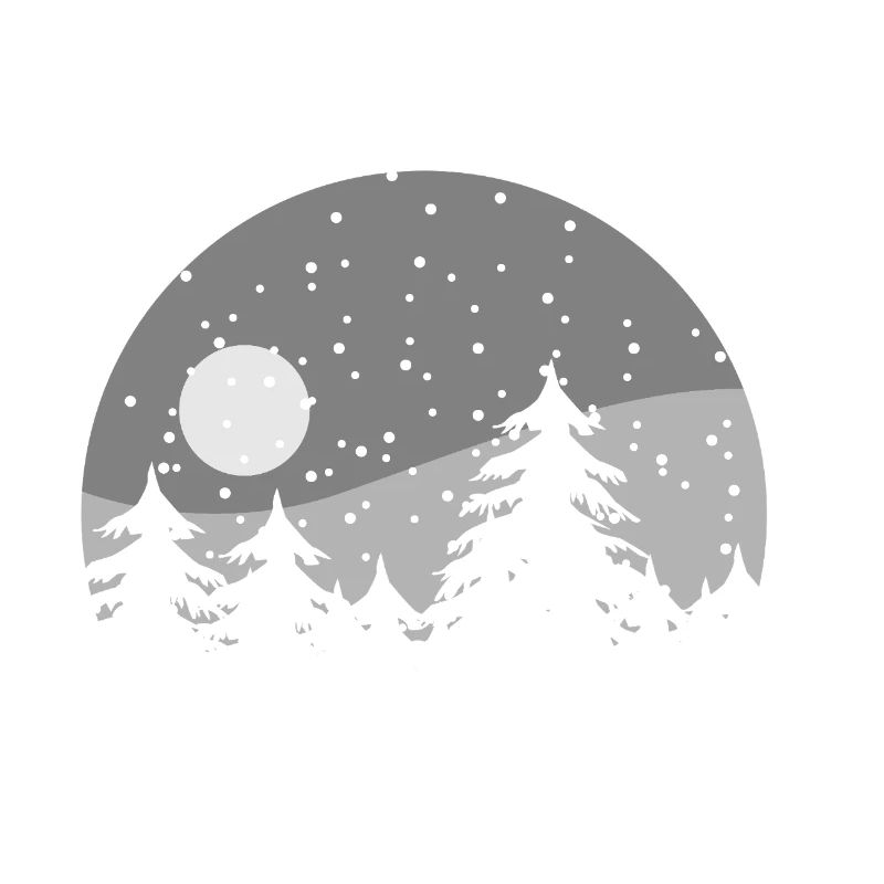 Stimmungsvolle Winterlandschaft mit Schneefall