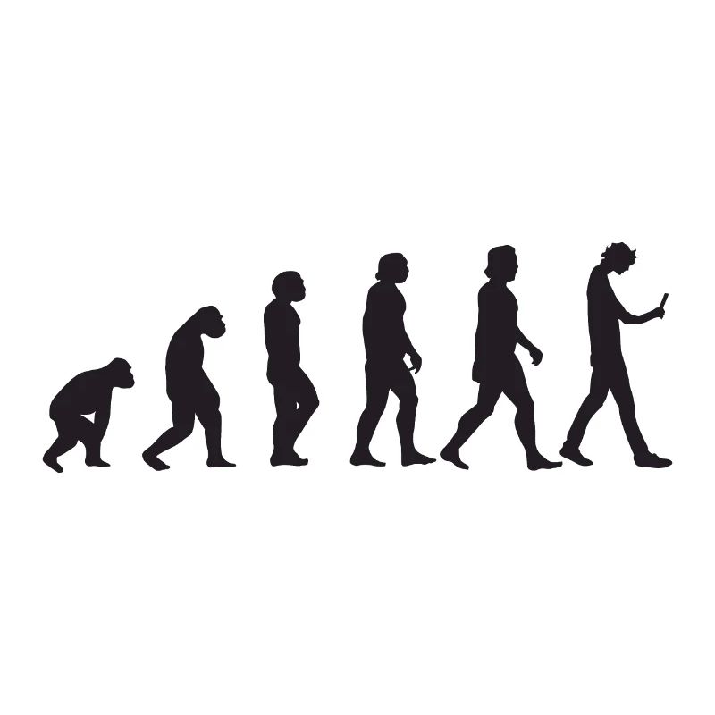 Human evolution to phone addiction