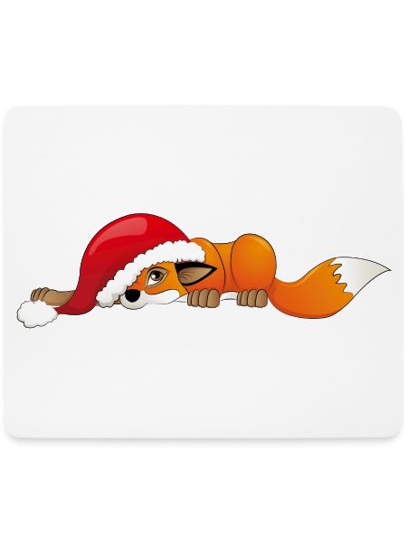 Fuchs mit Weihnachtsmütze