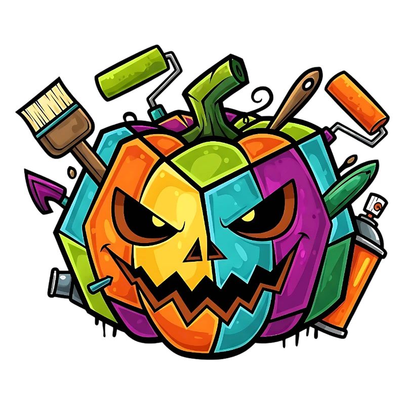 Halloween Graffiti Kürbis
