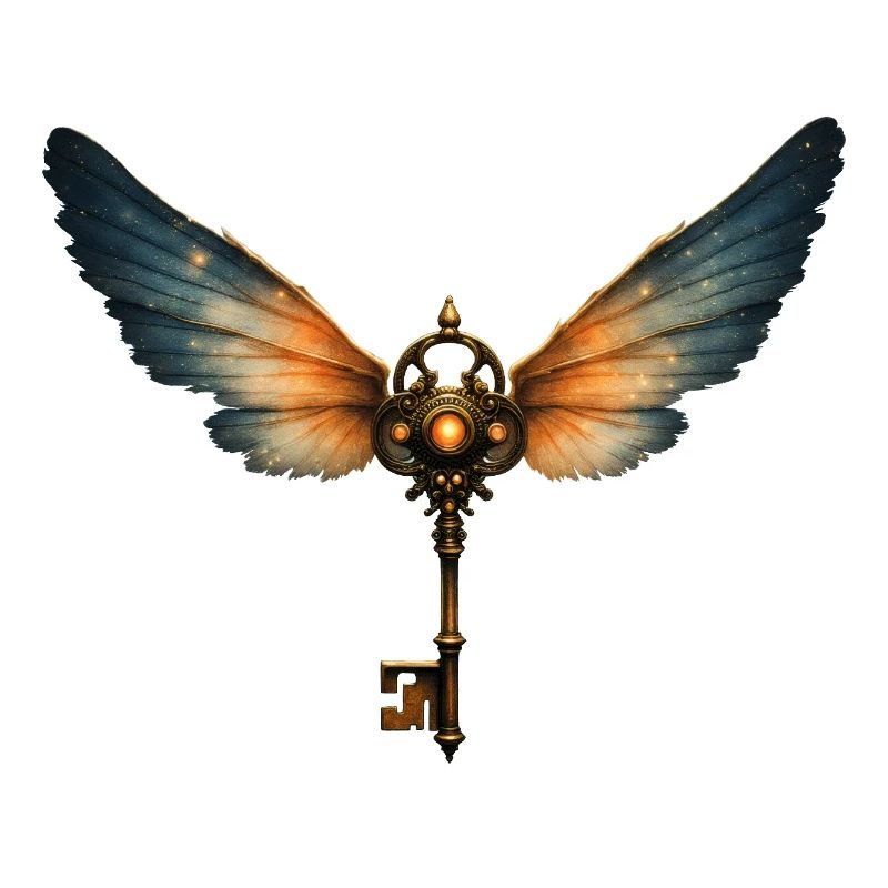 Geflügelter Schlüssel Steampunk