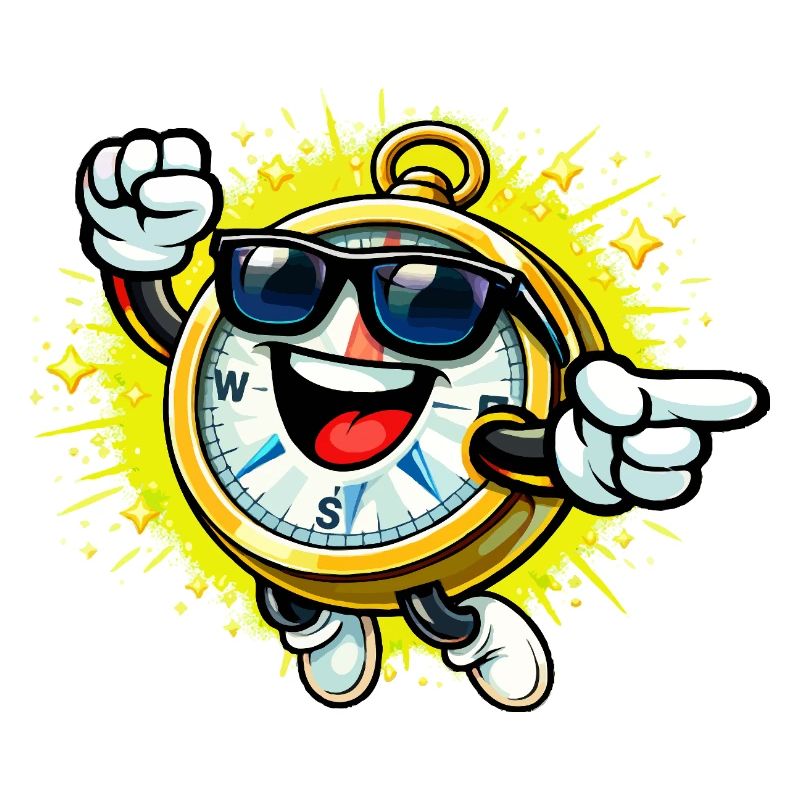 Verspielte Stoppuhr mit Sonnenbrille