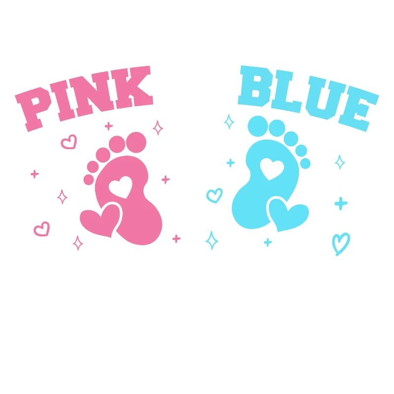Pink oder Blau Wir lieben dich - Gender Reveal
