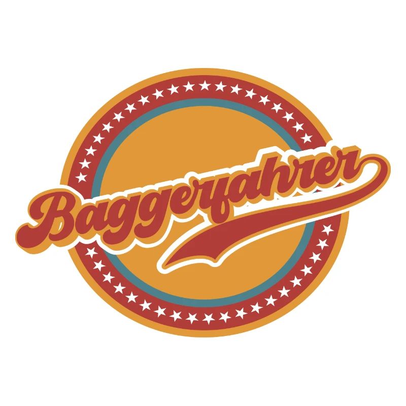 Baggerfahrer Baggerführer Bagger Beruf Vintage