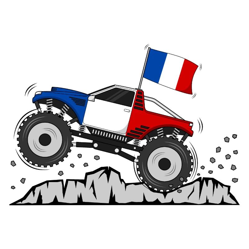 Monstertruck Frankreich Flagge