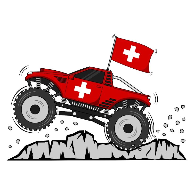 Monstertruck Schweiz Flagge