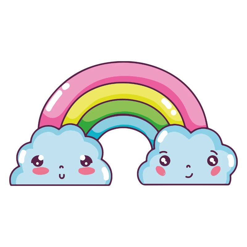 Pastell Regenbogenwolken Charm