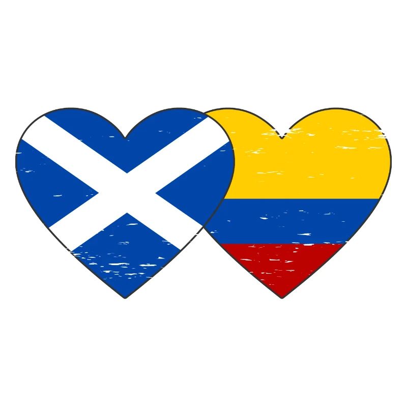 Ecosse Colombie Drapeau Coeur Utilisé