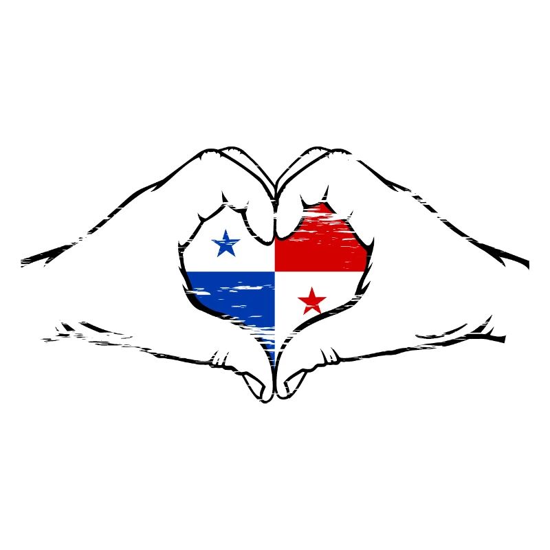 Drapeau du Panama en forme de coeur utilisé