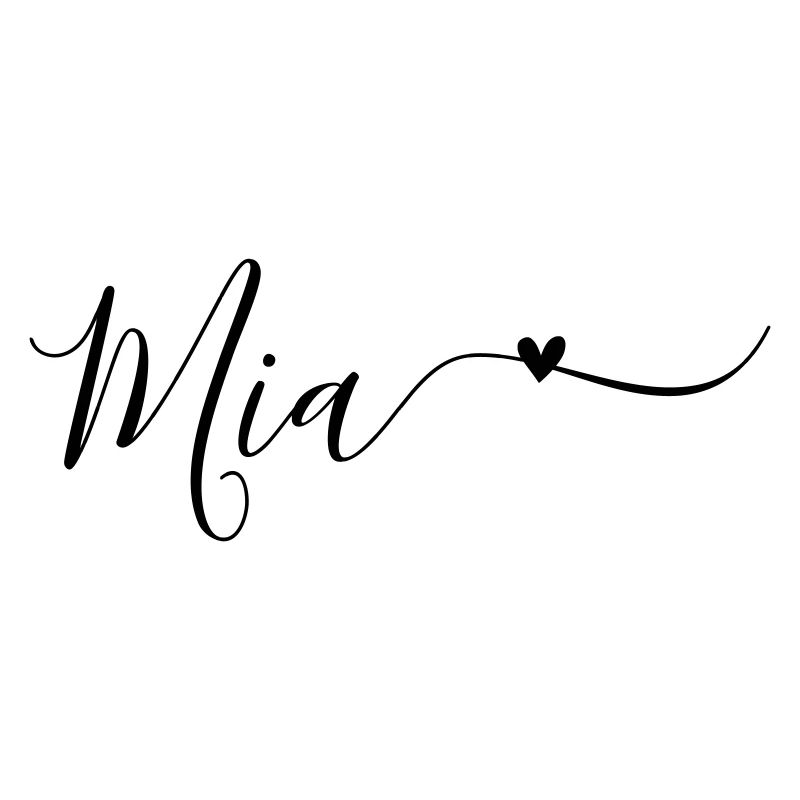 Mia Name First Name Decorative