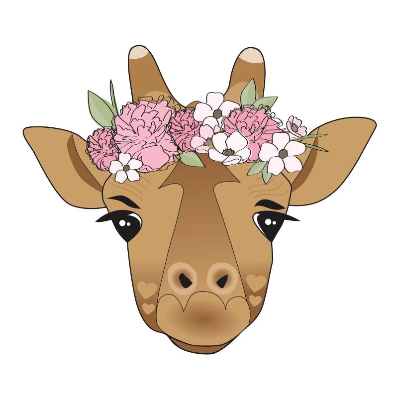 Giraffe Blumenkranz