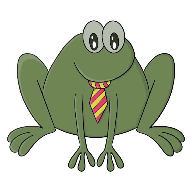 Grenouille avec une cravate