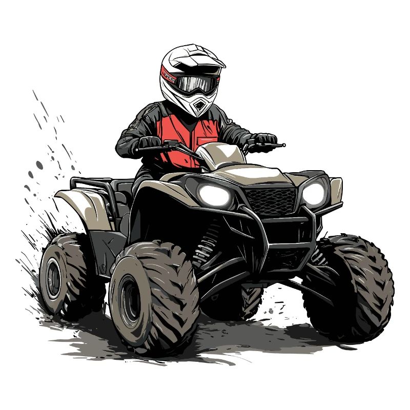 Quad Rider Geländefahrt Illustration