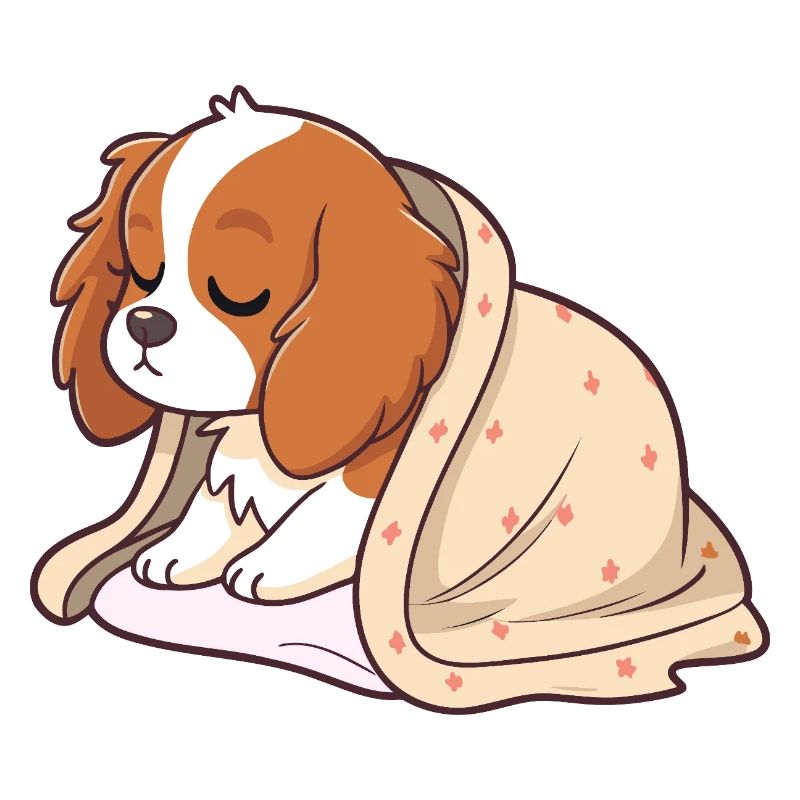 Schläferwelpe unter Decke