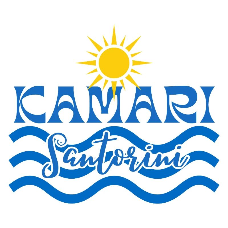 Kamari Santorini Sonnenwellen