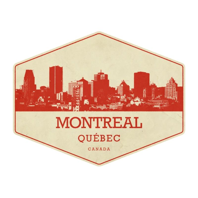 Montreal Skyline Retro Siegel