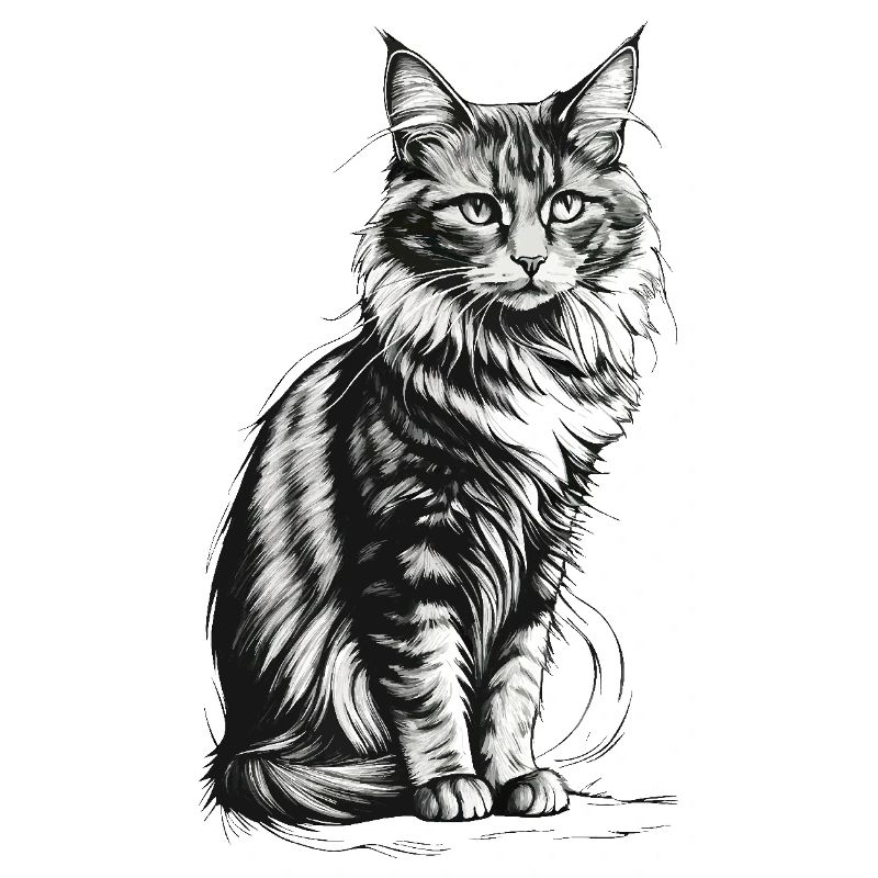 Edle Katze sitzend