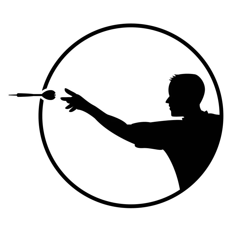 dartspieler sport logo