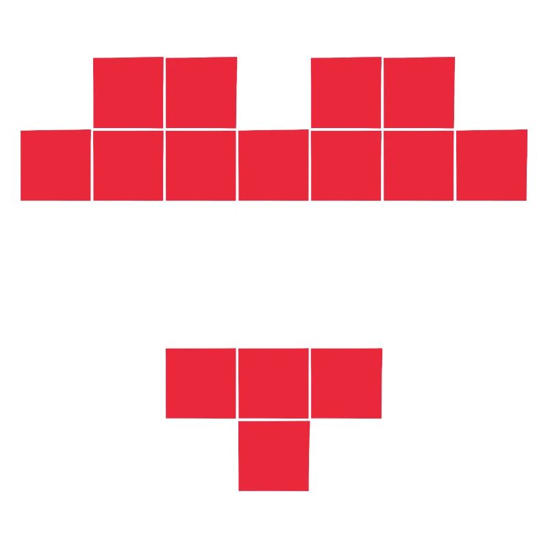 Pixel Herz Österreich Flagge