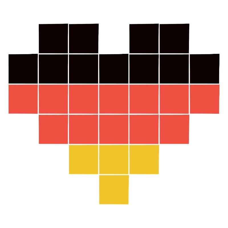 Pixel Herz Deutschland Flagge