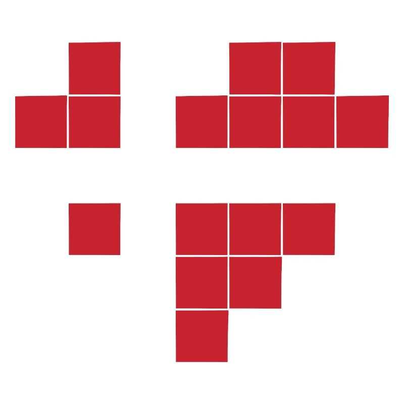 Pixel Herz Dänemark Flagge