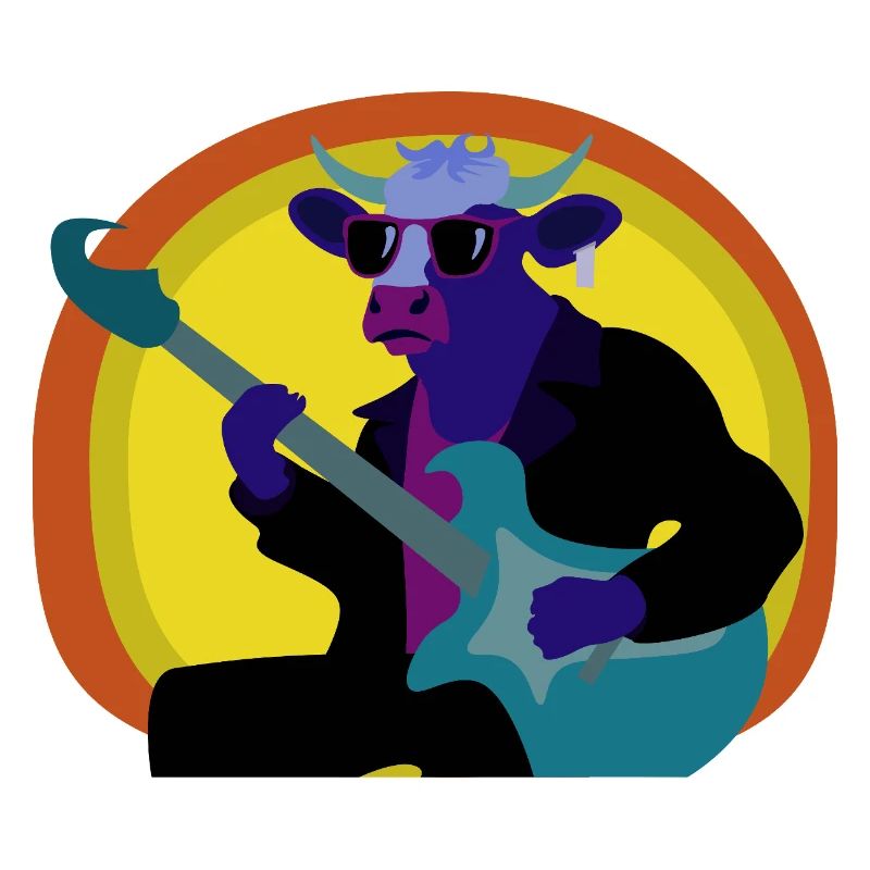 Rock-Cow auf der Bühne