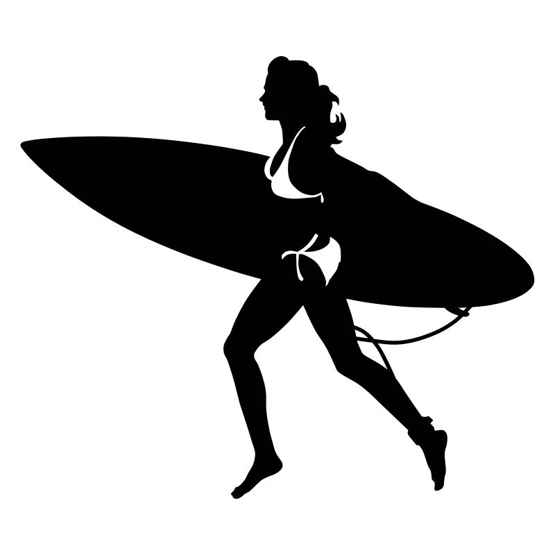 Surfing girl