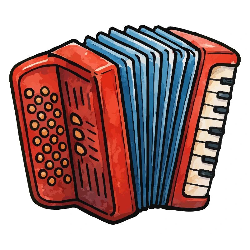 Akkordeon Farbspiel Retro