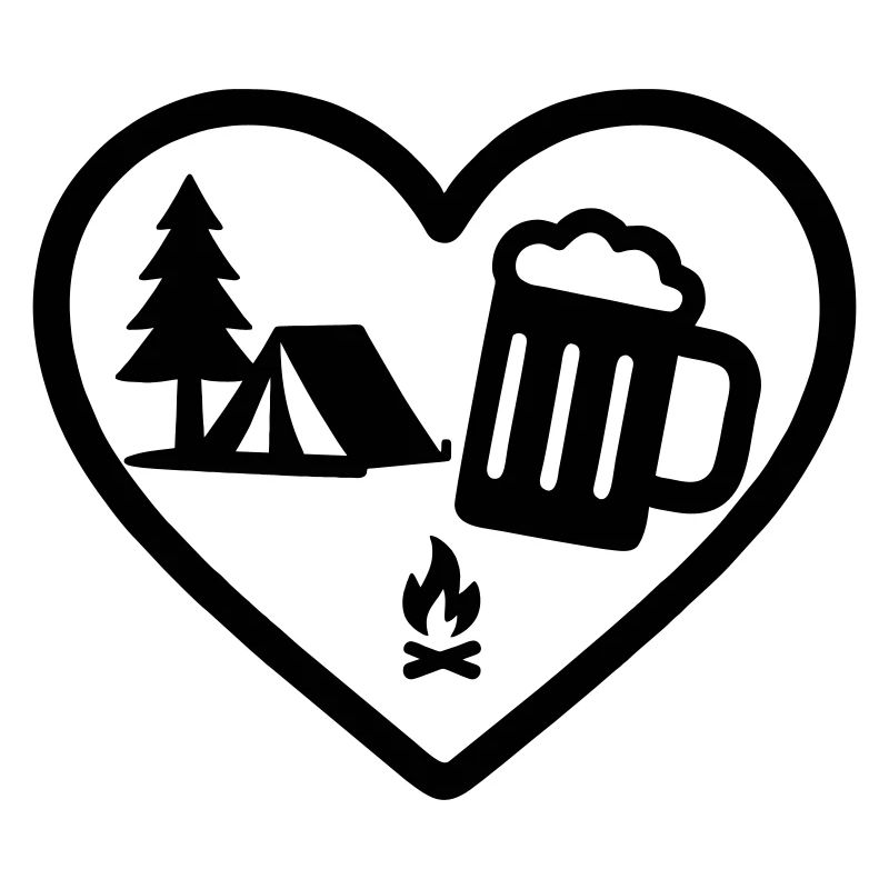 Heart Camping Bier