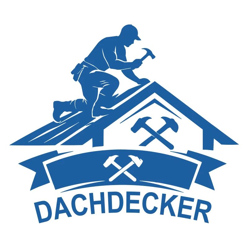 Dachdecker Arbeit Silhouette