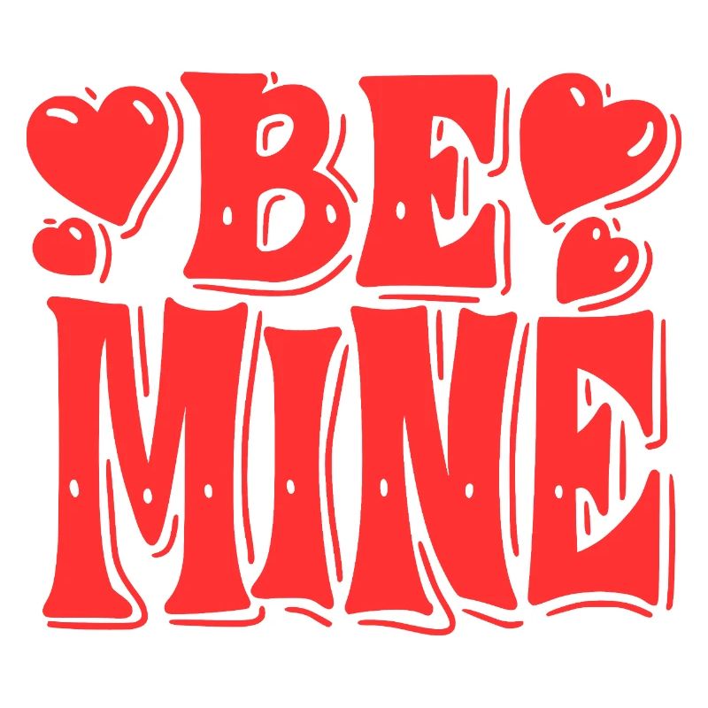 Be Mine Hearts Retro
