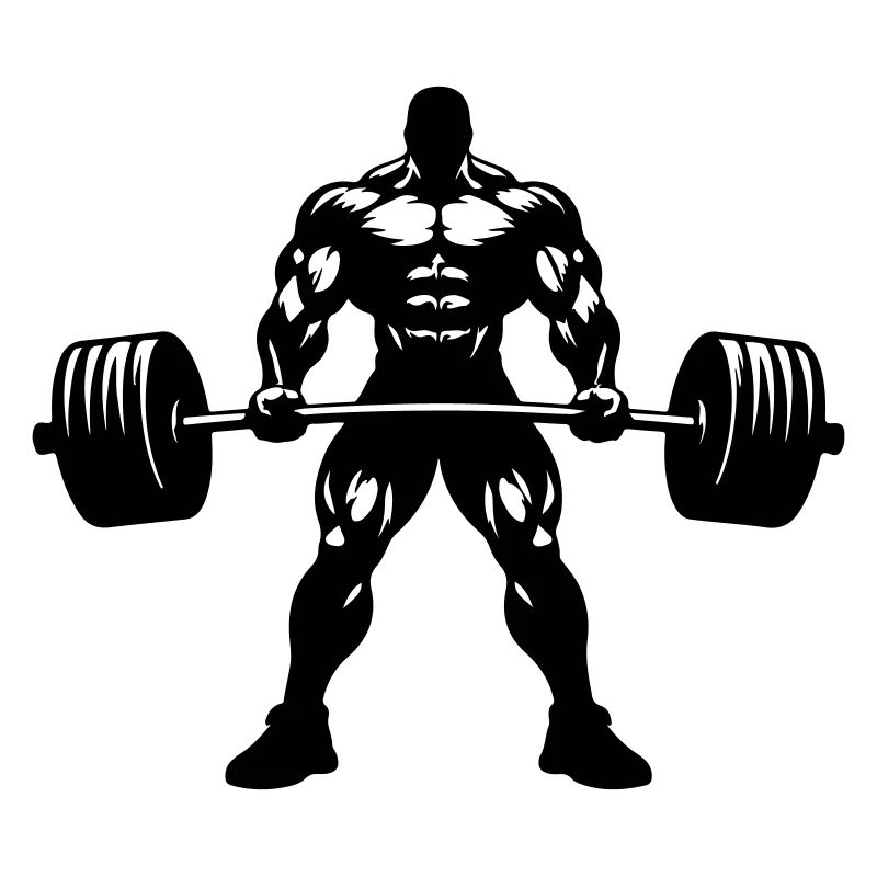 Bodybuilding Gewichtheben Silhouette