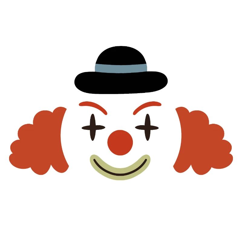 Fröhliche Clownsgesicht Retro-Kunst