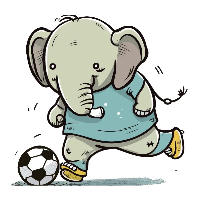Fußball-versierter Elefant