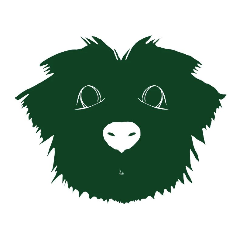 Grüner Hundewelpe