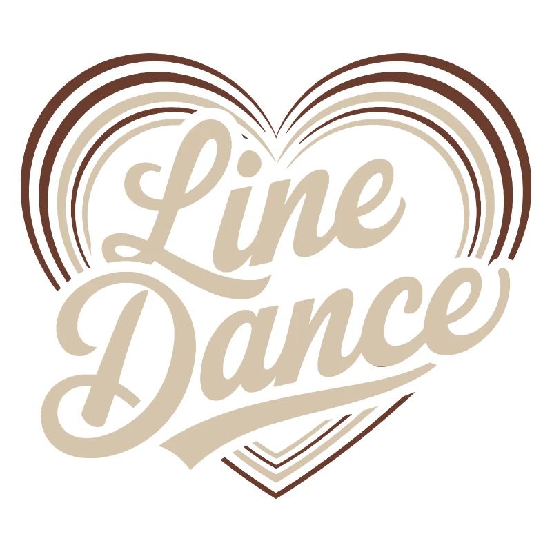 Herzförmiger Schriftzug Line Dance