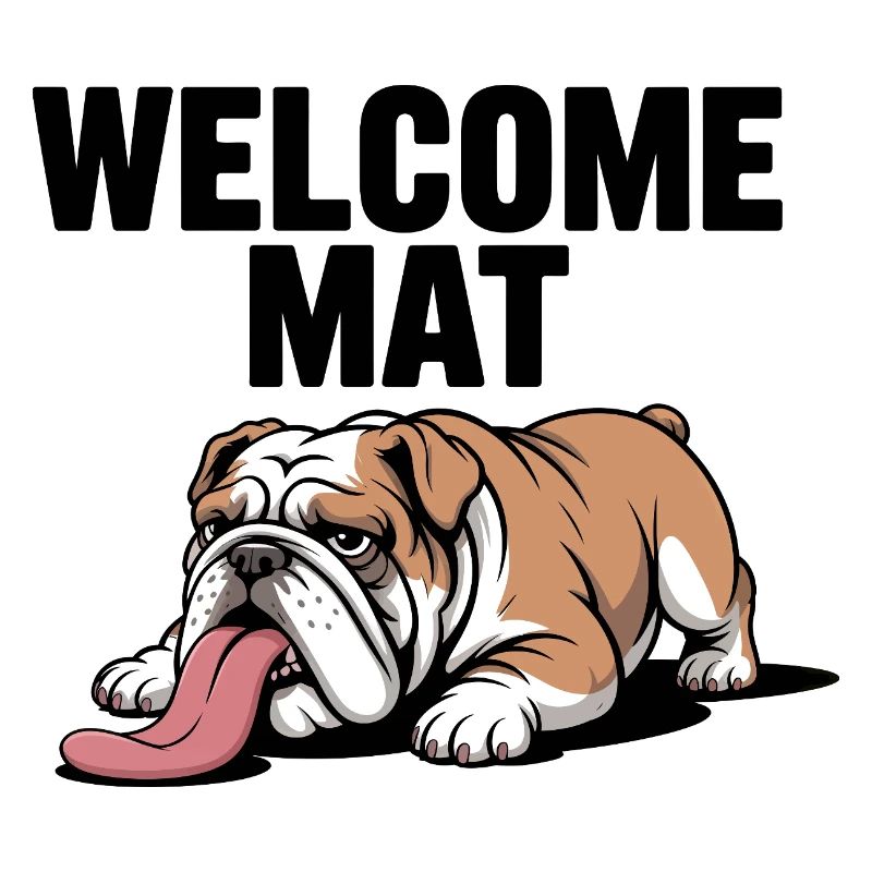Willkommen Matte Bulldogge