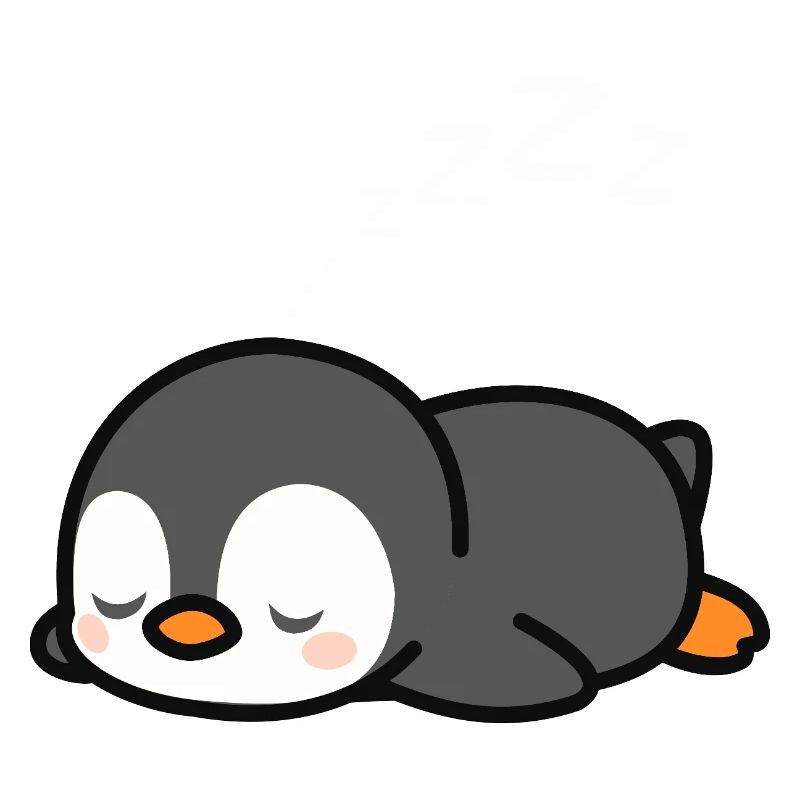 Süßes Pinguin-Nickerchen