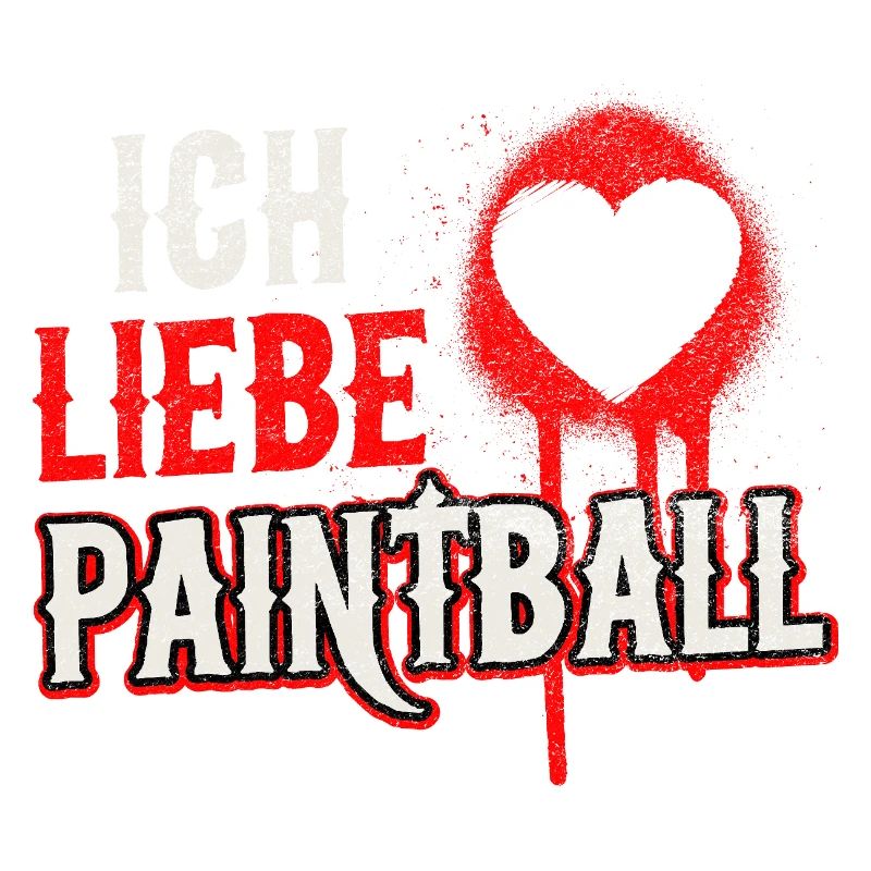 Ich liebe Paintball Herzspritzer