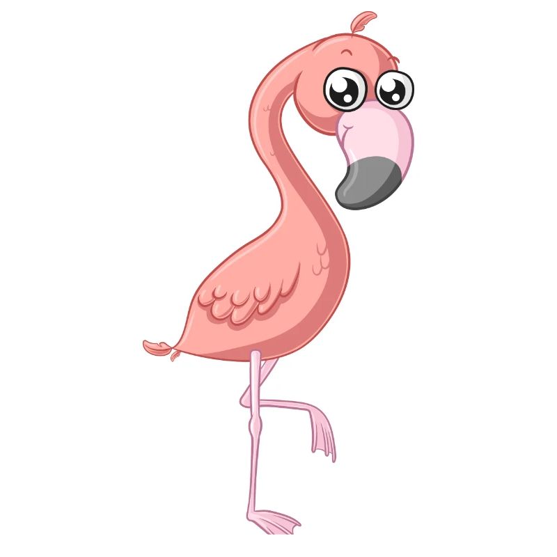 Süßer Comic Flamingo