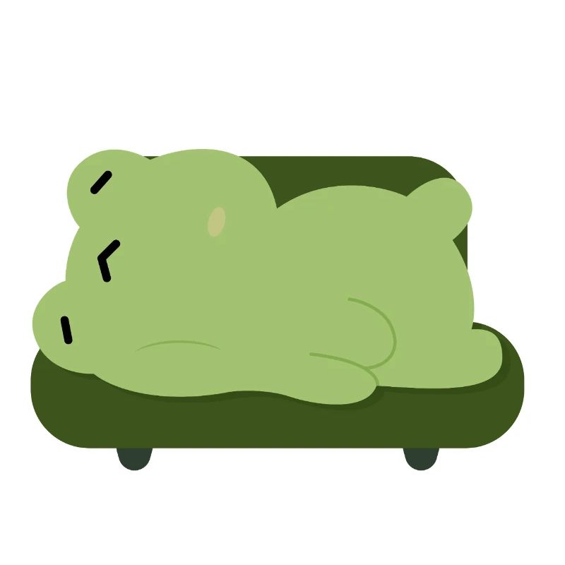 Schlafiger Frosch-Couch-Kumpel