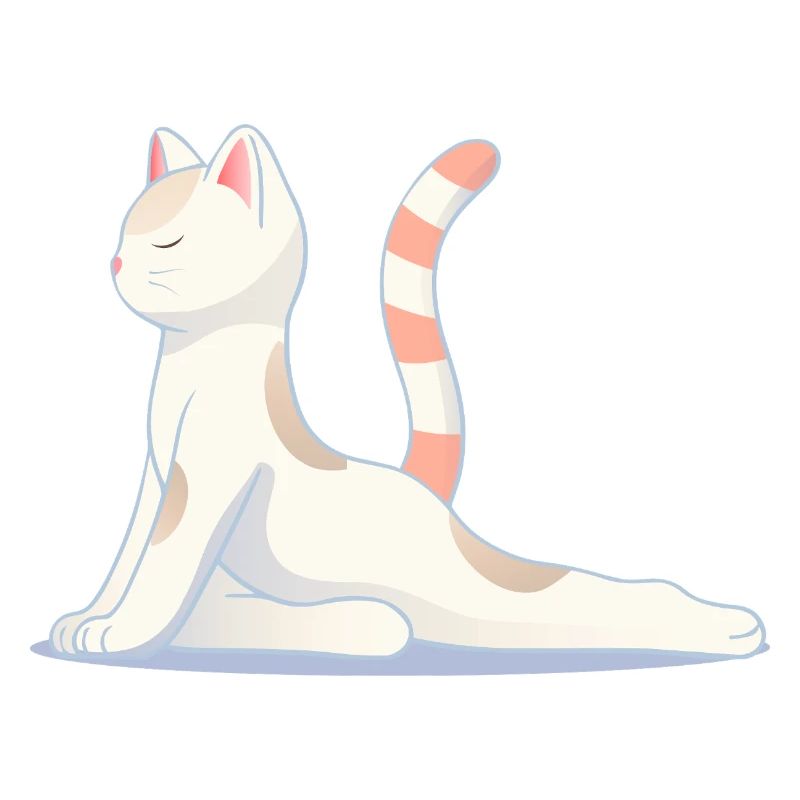 Katze in meditativer Yoga-Pose