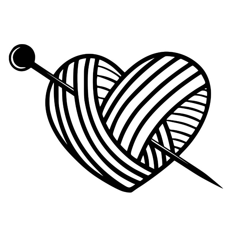 Stricken Wolle Herz